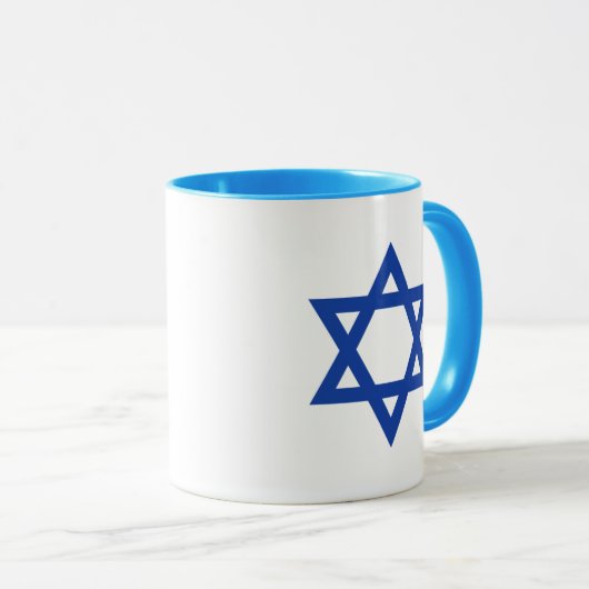 Blauer Davidsstern Tasse (VorderseiteRechts)