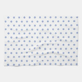 Blauer Davidsstern Weiß Geschirrtuch (Horizontal)