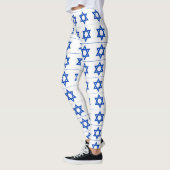 blauer Davidsstern Weiß Leggings (Links)