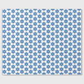 Blauer Davidstern Hanukkah Geschenkpapier (Flach)