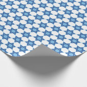 Blauer Davidstern Hanukkah Geschenkpapier (Ecke)