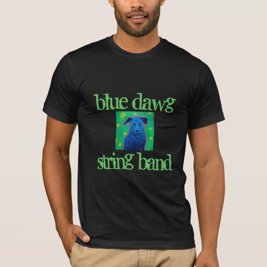 BLAUER DAWG SCHNUR-BAND T - Shirt (Vorderseite)