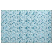 Blauer Deko 1920er Flapper Glamour feminin Stoff (Fat Quarter (45,7 x 55,9 cm))