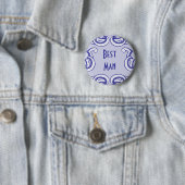 Blauer Deko "Trauzeuge" Button (Beispiel)