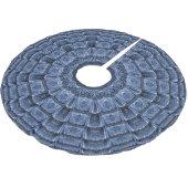 Blauer Dekorativer Baumschurz Polyester Weihnachtsbaumdecke (Schrägansicht)