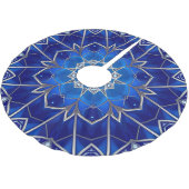 Blauer Dekorativer Baumschurz Polyester Weihnachtsbaumdecke (Schrägansicht)