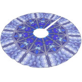 Blauer Dekorativer Baumschurz Polyester Weihnachtsbaumdecke (Schrägansicht)