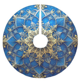 Blauer Dekorativer Baumschurz Polyester Weihnachtsbaumdecke