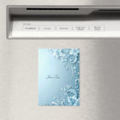 Blauer Dekorativer Blumenmagnet Magnet (In Situ (Geschirrspüler))
