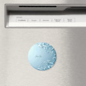 Blauer Dekorativer Blumenmagnet Magnet (In Situ (Geschirrspüler))
