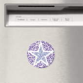 blauer dekorativer Blumenstar Magnet (In Situ (Geschirrspüler))