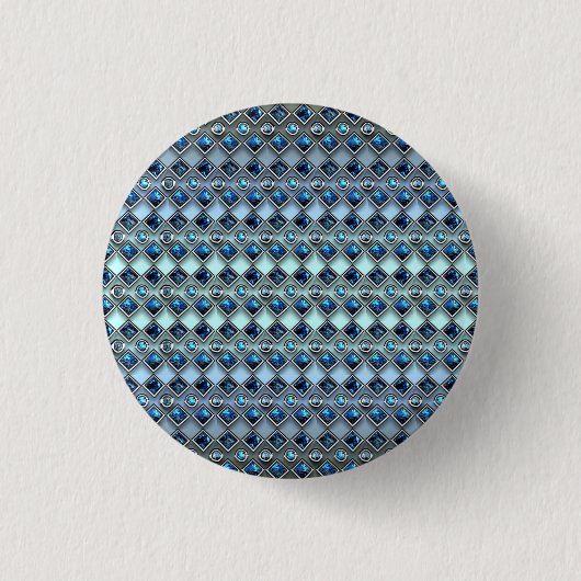 Blauer Dekorativer Knopf Button (Vorderseite)