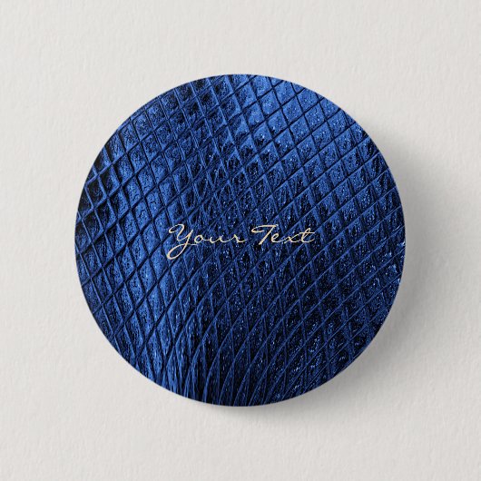 Blauer Dekorativer Moderner Pinback-Button Button (Vorderseite)