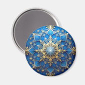 Blauer dekorativer Weihnachtsmagnet Magnet (Vorderseite/Rückseite)