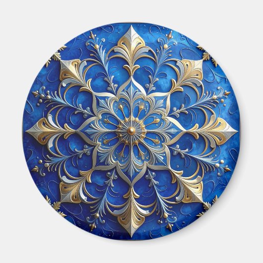 Blauer Dekorativer Weihnachtsmagnet Magnet (Vorne)