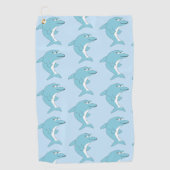 Blauer Delfin-Design, Hintergrund in beliebiger Fa Golfhandtuch (Vorderseite)