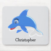 Blauer Delfin-Design Mousepad (Vorne)