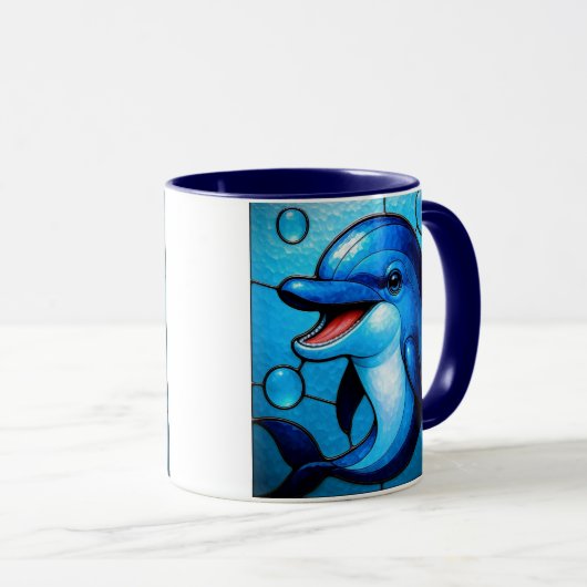 Blauer Delfin Tasse (VorderseiteRechts)
