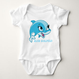 blauer Delphin Baby Strampler