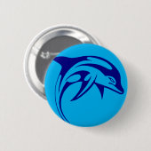 Blauer Delphin Button (Vorne & Hinten)