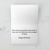 Blauer Delphin-Geburtstag Karte (Innenseite)