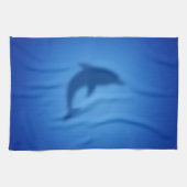 Blauer Delphin Geschirrtuch (Horizontal)