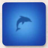 Blauer Delphin Getränkeuntersetzer (Vorderseite)