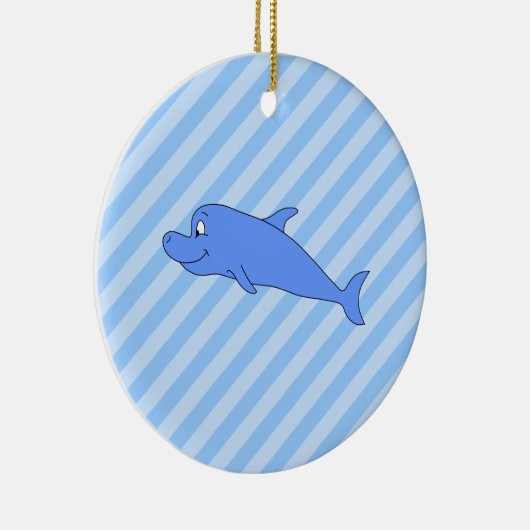 Blauer Delphin Keramikornament (Rechts)