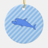 Blauer Delphin Keramikornament (Vorne)