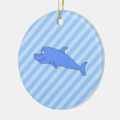 Blauer Delphin Keramikornament (Links)