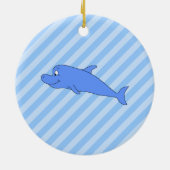 Blauer Delphin Keramikornament (Hinten)
