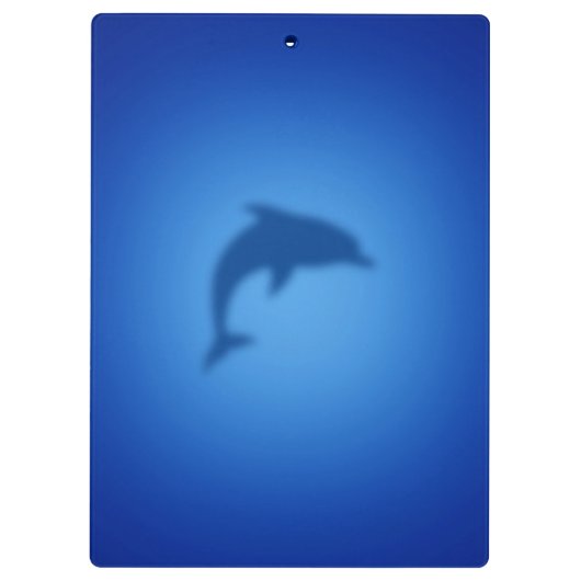 Blauer Delphin Klemmbrett (Rückseite)