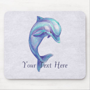 Blauer Delphin Mousepad