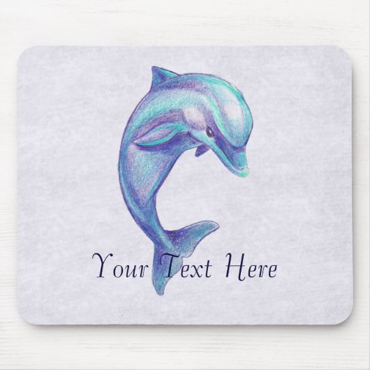 Blauer Delphin Mousepad (Vorne)