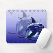 Blauer Delphin Mousepad (Mit Mouse)