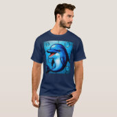 Blauer Delphin T-Shirt (Vorne ganz)