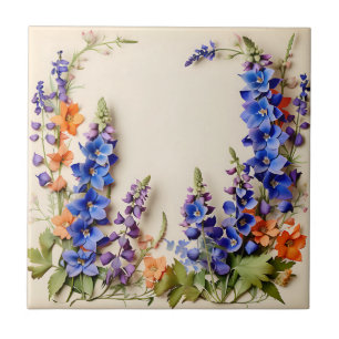 Blauer Delphinus Fliese