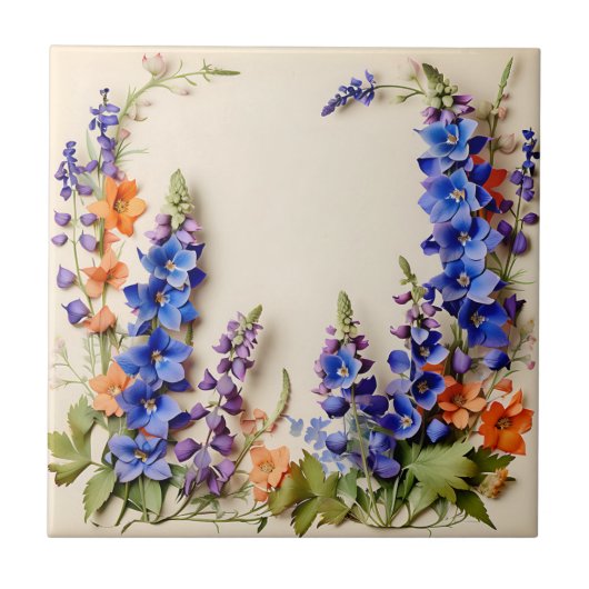 Blauer Delphinus Fliese (Vorderseite)