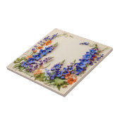 Blauer Delphinus Fliese (Seite)