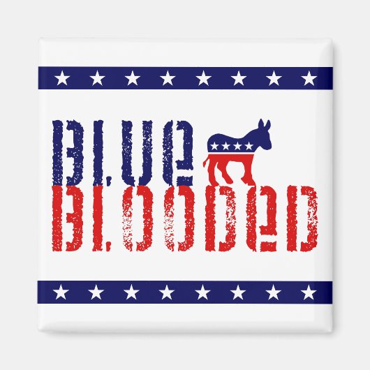 blauer Demokrat. Magnet (Vorne)