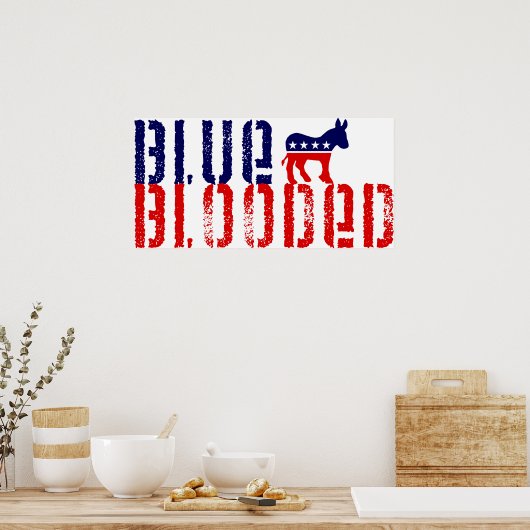 blauer Demokrat. Poster (Küche)