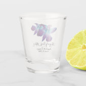 Blauer Dendrobium Orchid glücklich immer nach Schnapsglas (Rückseite)