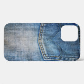 Blauer Denim Case-Mate iPhone Hülle (Rückseite (Horizontal))