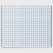 Blauer Denim Colored Classic Gingham Pattern Geschenkpapier (Flach)
