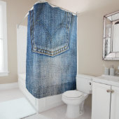 Blauer Denim Duschvorhang (Beispiel)