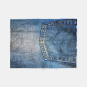 Blauer Denim Fleecedecke (Vorderseite (Horizontal))