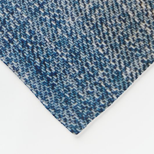 Blauer Denim Fleecedecke (Ecke)