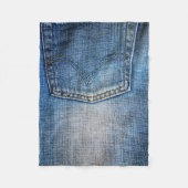 Blauer Denim Fleecedecke (Vorderseite)