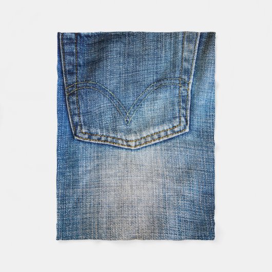 Blauer Denim Fleecedecke (Vorderseite)