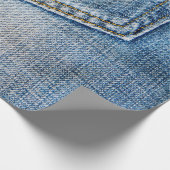 Blauer Denim Geschenkpapier (Ecke)